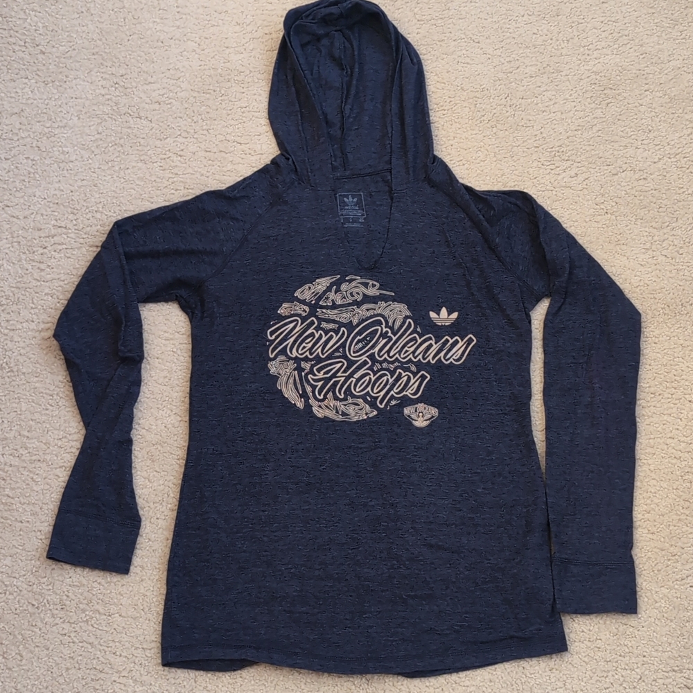 New Orleans Pelicans NBA Hoops Navy Hoodie t-shirt M